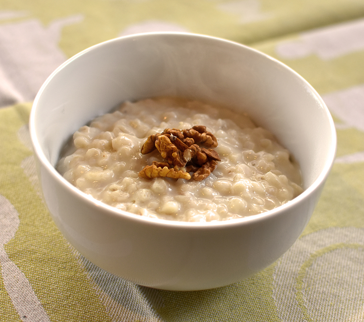 Barley Porridge with Walnuts | Zen River Cookbook